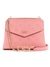 Guess Polyurethane Pink Textured Women Galeria Convertible Crossbody Bag