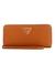 Guess Women Brown Solid Zip Around Wallet with Zip Closure