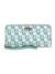 Guess Women Turquoise Printed Zip Around Wallet with Zip Closure