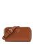 Cognac Solid Polyurethane Daryna Status Crossbody Bag