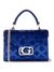 Sapphire Logo Printed Zalina Mini Top Handle Satchel Bag