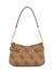 Latte Logo Monogram Polyurethane Lorelei Top Zip Shoulder Bag