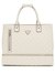 Bone Monogram Polyurethane Wilder Zip Bottom Shopper Tote