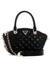 Black Quilted Polyurethane Giully Mini Satchel Bag