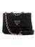 Black Quilted Polyester Giully Mini Convertible Flap Crossbody Bag