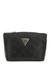 Black Embossed Polyurethane Wilder Large Top Zip Cosmetic Pouch