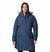 Women Navy Blue Suttle Mountain Long Insulated Omni Heat Jacket
