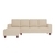 NEUDOT Roman LHS Sectional Sofa for Living Room |6 Person Sofa|Premium Fabric with Cushioned Armrest | 3 Years Warranty|Solid Wood Frame|6 Seater in Neo Beige Color