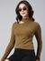 SHOWOFF Women's Solid Olive Top