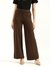 Womens Solid Straight Fit Pants