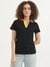 Womens Johny Collar Solid Tshirt