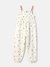 Girls Kidswear Regular Fit Square Neck Embroidered Jumpsuit