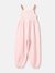 Girls Kidswear Regular Fit Square Neck Embroidered Jumpsuit