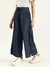 Womens Solid Wide Leg Pants