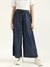 Womens Solid Wide Leg Pants