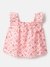 Girls Kidswear Relaxed Fit Square Neck Seashell Cami Top