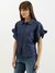 Womens Peter Pan Collar Solid Top