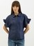 Womens Peter Pan Collar Solid Top