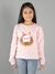 Ninos Dreams Bunny Doughnut Print Pink Full Sleeves for Girls Sweatshirt-Pink