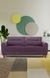 NEUDOT Scott 3 Seater Fabric Sofa | Premium Fabric Sofa | Padded Cushioned Armrest | Solid Wood Leg | 3 Year Warranty - Paradise Purple