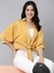 SHOWOFF Women's Solid Shirt Style Mustard Top