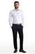 Men's Black Cotton Blend Solid Formal Trousers