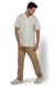 Celio Men Beige Printed Regular Fit Linen Linen Shirt