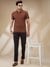 Men Slim Fit Solid Black Trouser