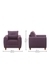 neudot Scott Single Seater Fabric Sofa | Premium Fabric Sofa | Padded Cushioned Armrest | Solid Wood Leg - 3 Year Warranty - Paradise Purple