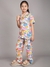 Ninos Dreams Girls Cotton Half sleeves Night Suit Multicolour Cartoon Print