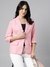 SHOWOFF Women's Peach Single-Breasted Blazer