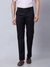 Men Tailored Fit Solid Black Trouser