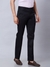 Men Tailored Fit Solid Black Trouser