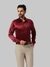 Men Slim Fit Solid Dark Maroon Shirt