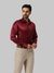 Men Slim Fit Solid Dark Maroon Shirt