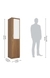 neudot Adona Engineered Wood Single Door Wardrobe with Mirror- Leon Teak