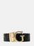 Guess Black Polyester Textured Women Belt