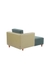 neudot Hailey Duet Fabric 1 Seater RHS Lounger in Castle Green Colour