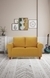 neudot Melody Sofa for Living Room |2 Persons Sofa|Premium Fabric with Padded Cushioned Armrest |3 Years Warranty|Solid Wood Frame|2 Seater in Husky Yellow Color