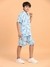 Ninos Dreams Blue Sea Shell Print Boys Rayon Coord Set