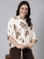 SHOWOFF Women's Floral Shirt Style Brown Over Sized Top