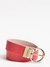 Men Red Textured PU Belt