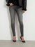 Women Grey Solid Mid-Rise Skinny Fit Jeans
