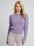 Purple Solid Round Neck Sweater