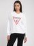 White Printed Round Neck Full Sleeves Sweatshirt
