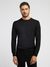 Black Solid Round Neck Sweater