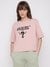 Guess Women's Pink Embellished Crew Neck Short Sleeves T-Shirt