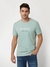 Seafoam Mist Printed Round Neck Short Sleeves T-Shirt