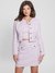Light Lilac Tweed Embellished Round Neck Full Sleeve Sofia Tweed Jacket