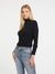 Black Solid High Neck Full Sleeves Pullover Style Sweater